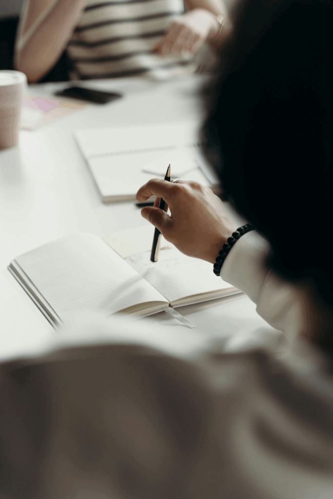 Prise de notes pendant un apprentissage